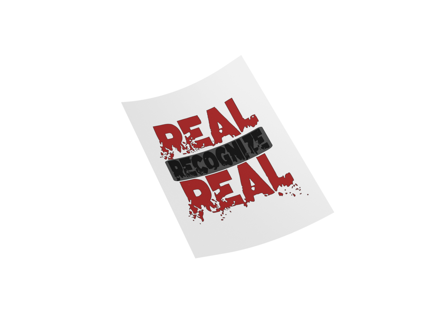 REAL RECOGNIZE REAL Unique DTF Transfer - 11"x11" Transfer for Custom Designs, Effortless Application, No Steam Required
