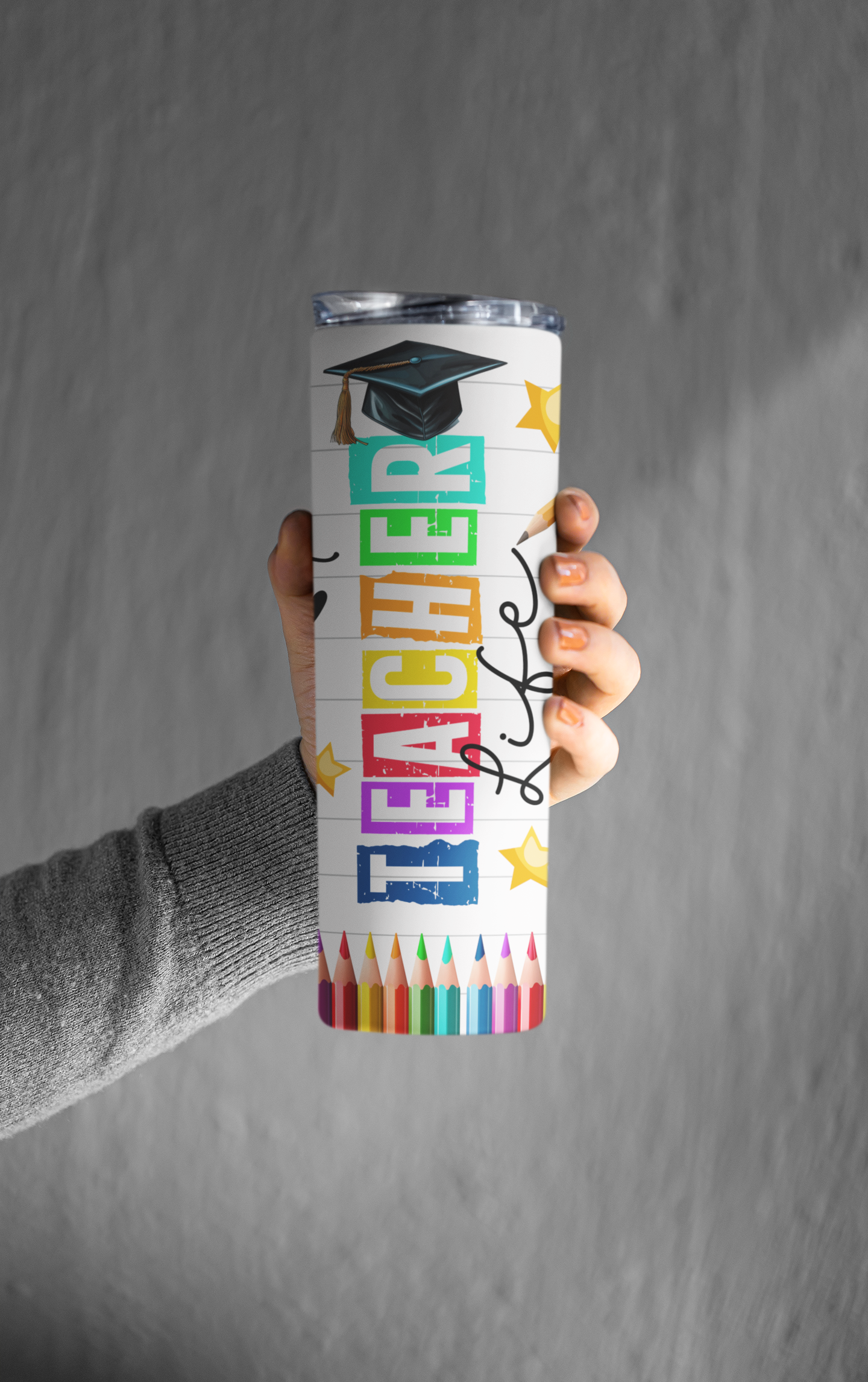 Teacher Life 20 oz Stainless-Steel Skinny Tumbler