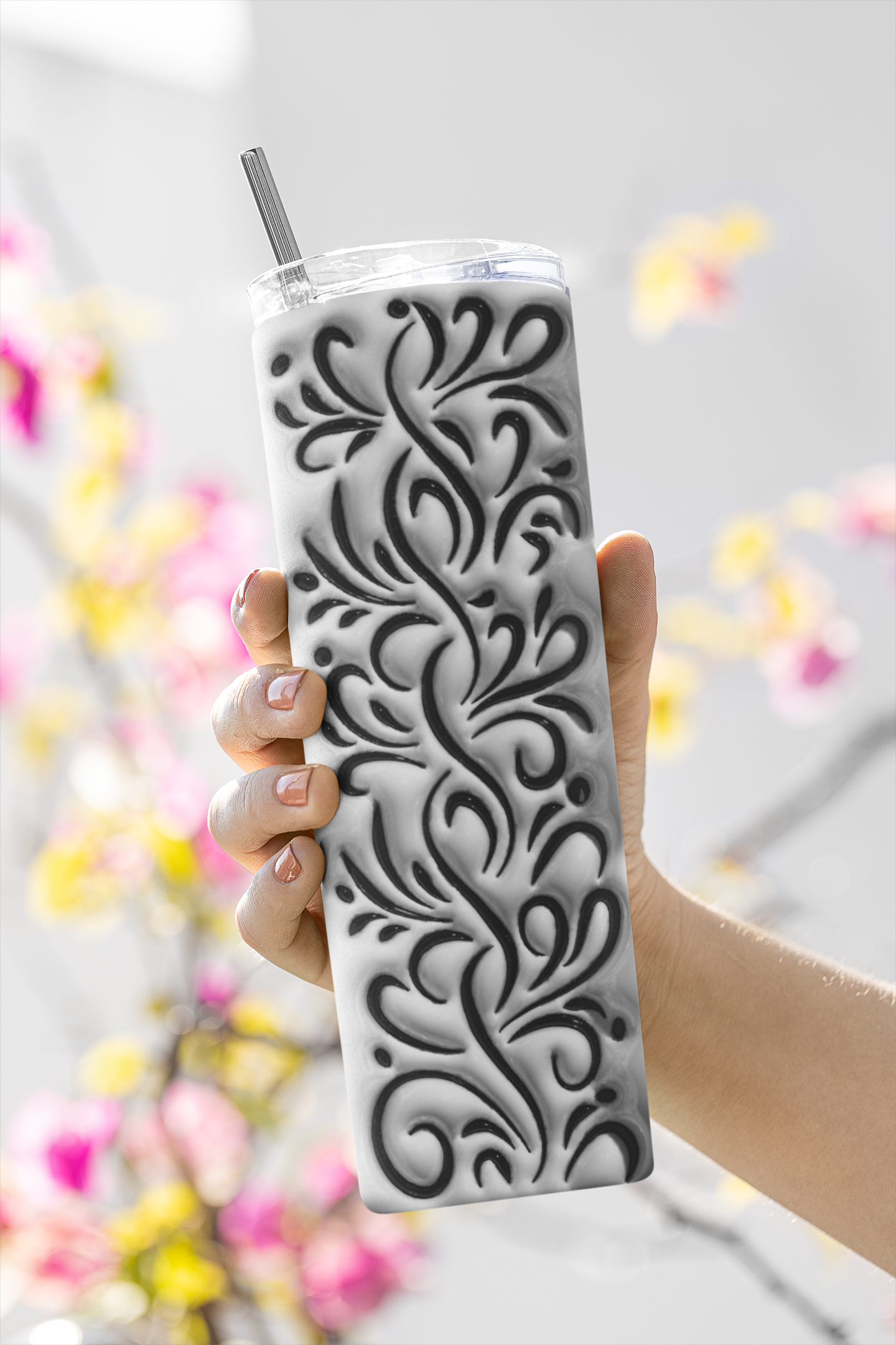 Tattoo Design 20 oz Stainless-Steel Skinny Tumbler