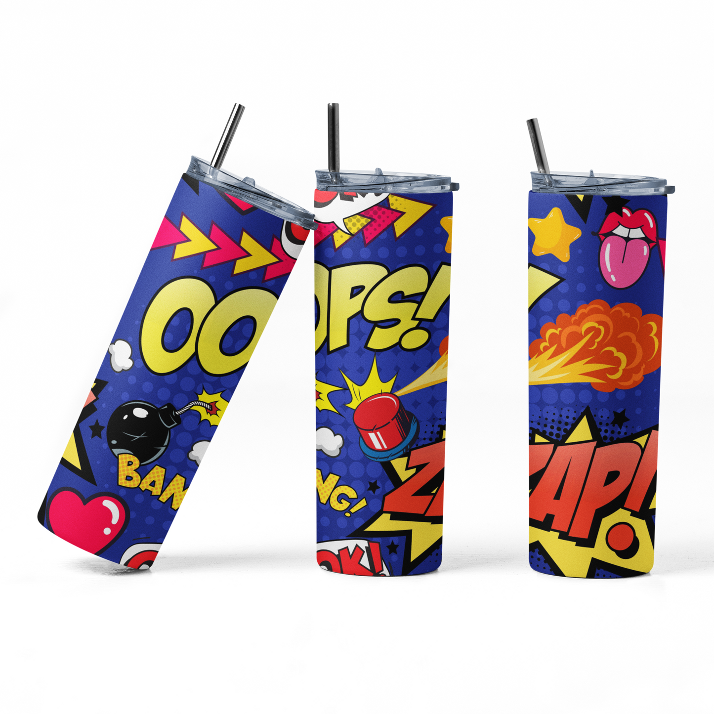 COMIC Vibes 20 oz Stainless-Steel Skinny Tumbler