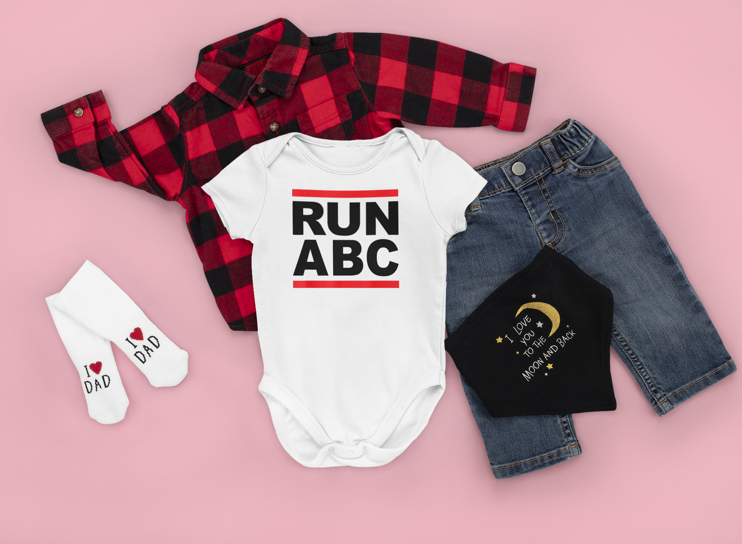 RUN ABC Soft Cotton Onesie with Alphabet Design