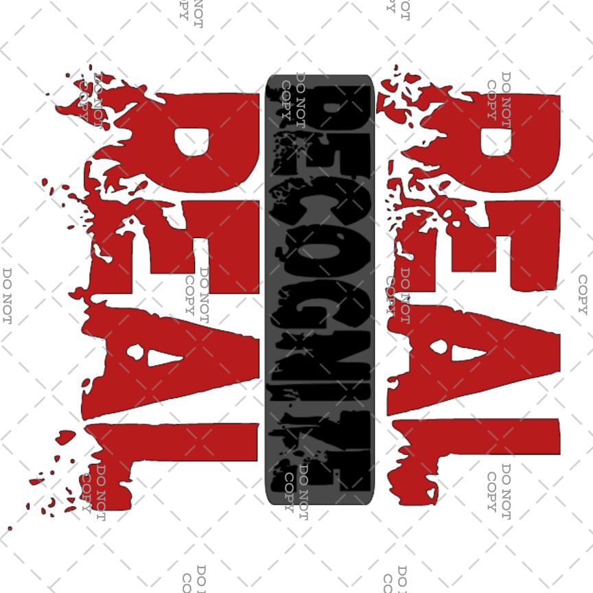 REAL RECOGNIZE REAL Unique DTF Transfer - 11"x11" Transfer for Custom Designs, Effortless Application, No Steam Required