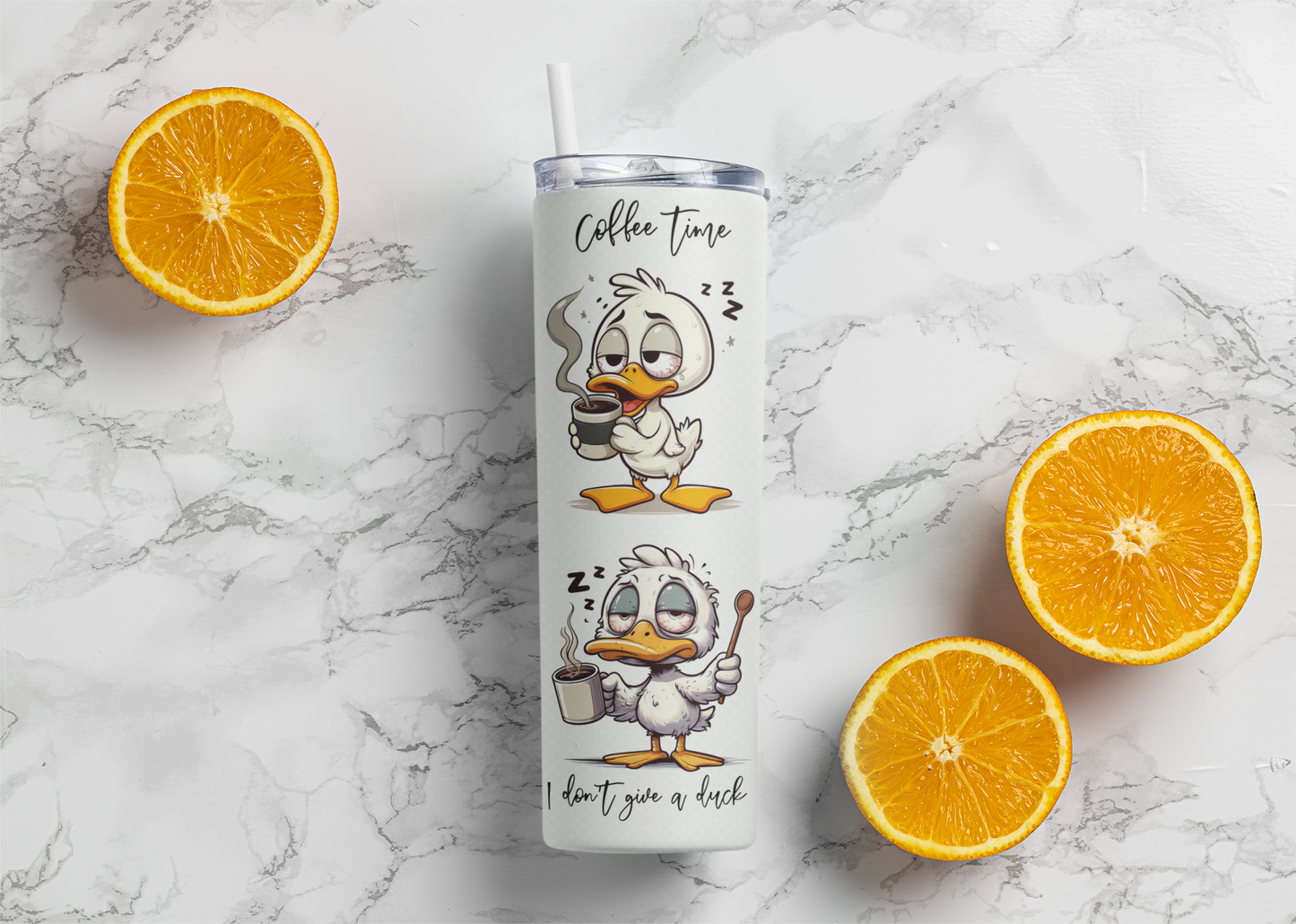 Funny Duck Coffee Quote Stainless-Steel Tumbler