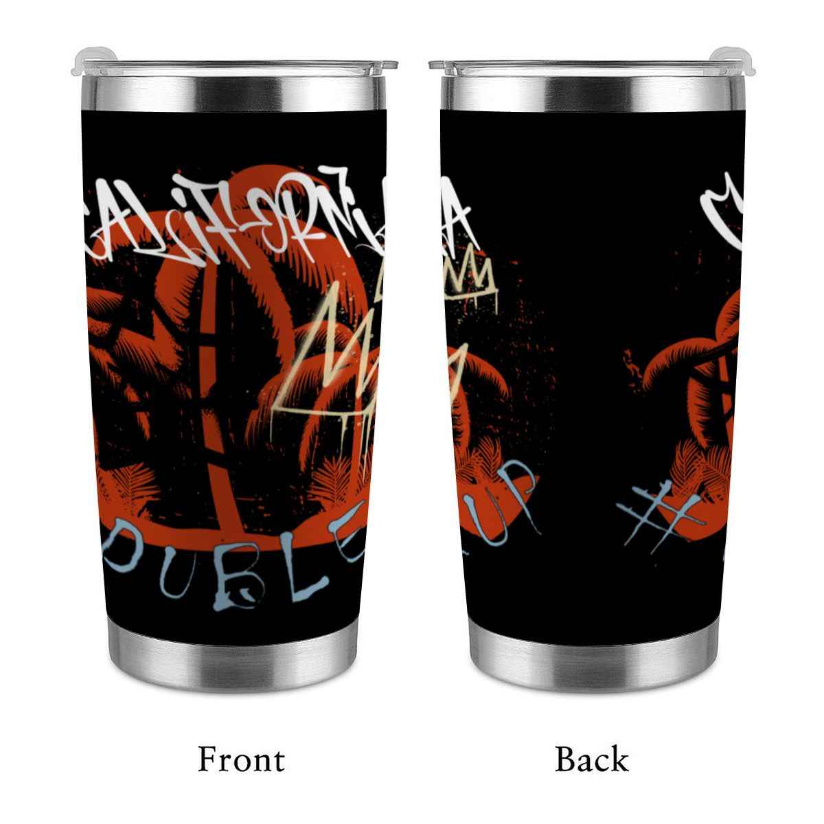 20oz Tumbler with Lid and Straw (Made in USA) # DoubleupCalifornia