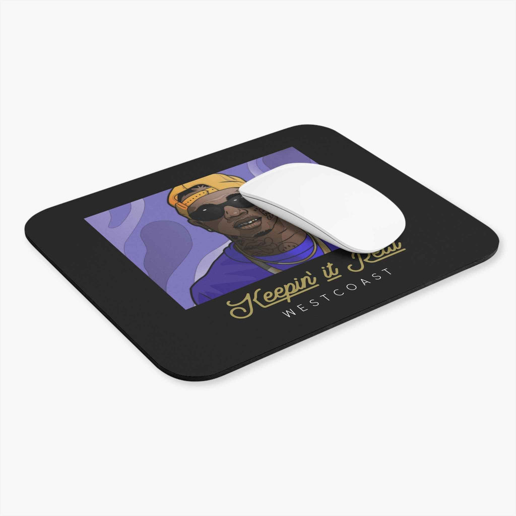 West Coast 'Keepin' It Real' Rapper Mouse Pad — Hip Hop Gaming Desk Mat