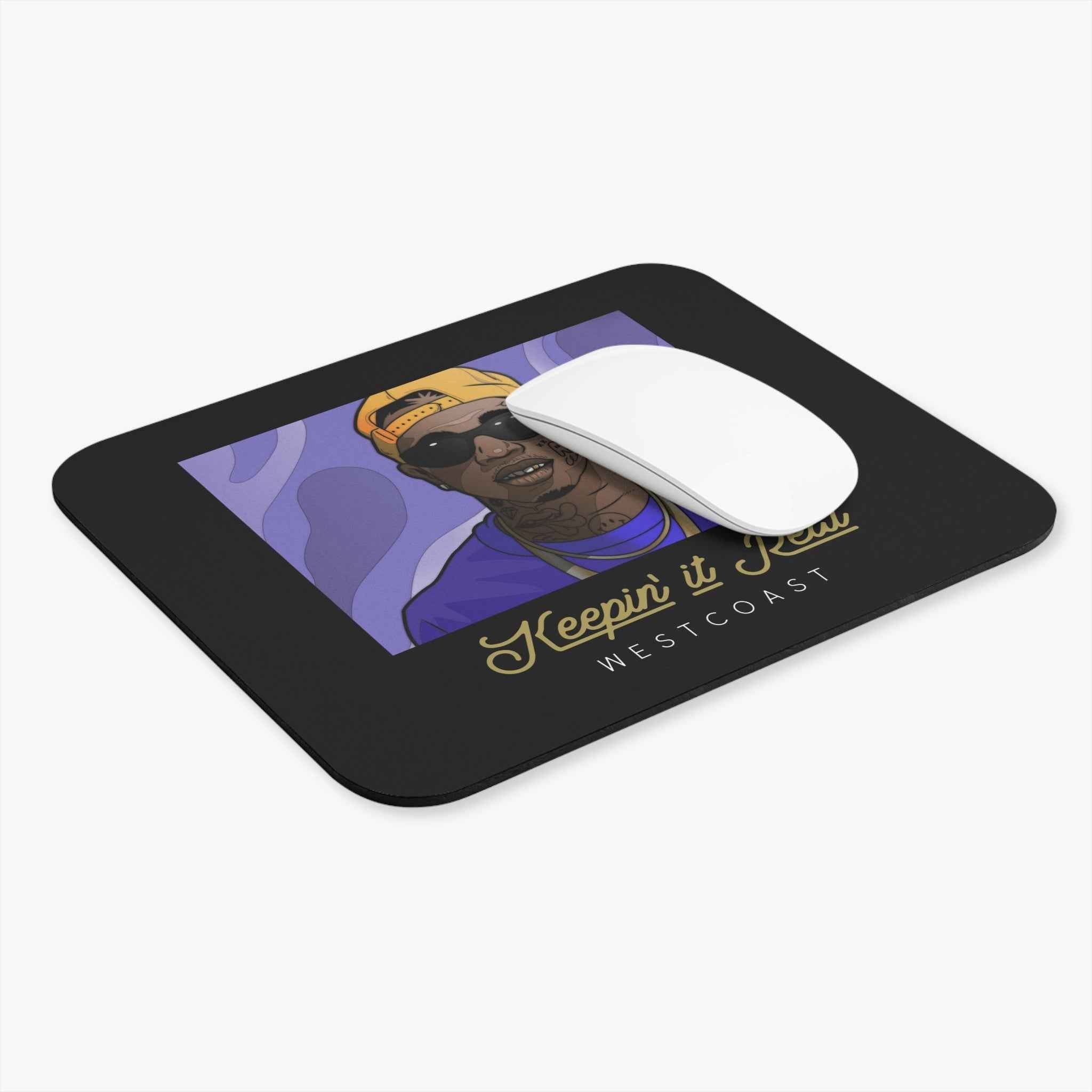 West Coast 'Keepin' It Real' Rapper Mouse Pad — Hip Hop Gaming Desk Mat