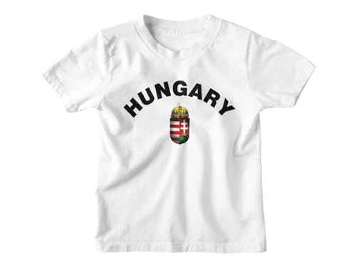 Hungary National Pride Kid's T-Shirt, Coat of Arms Design, Multiple Colors