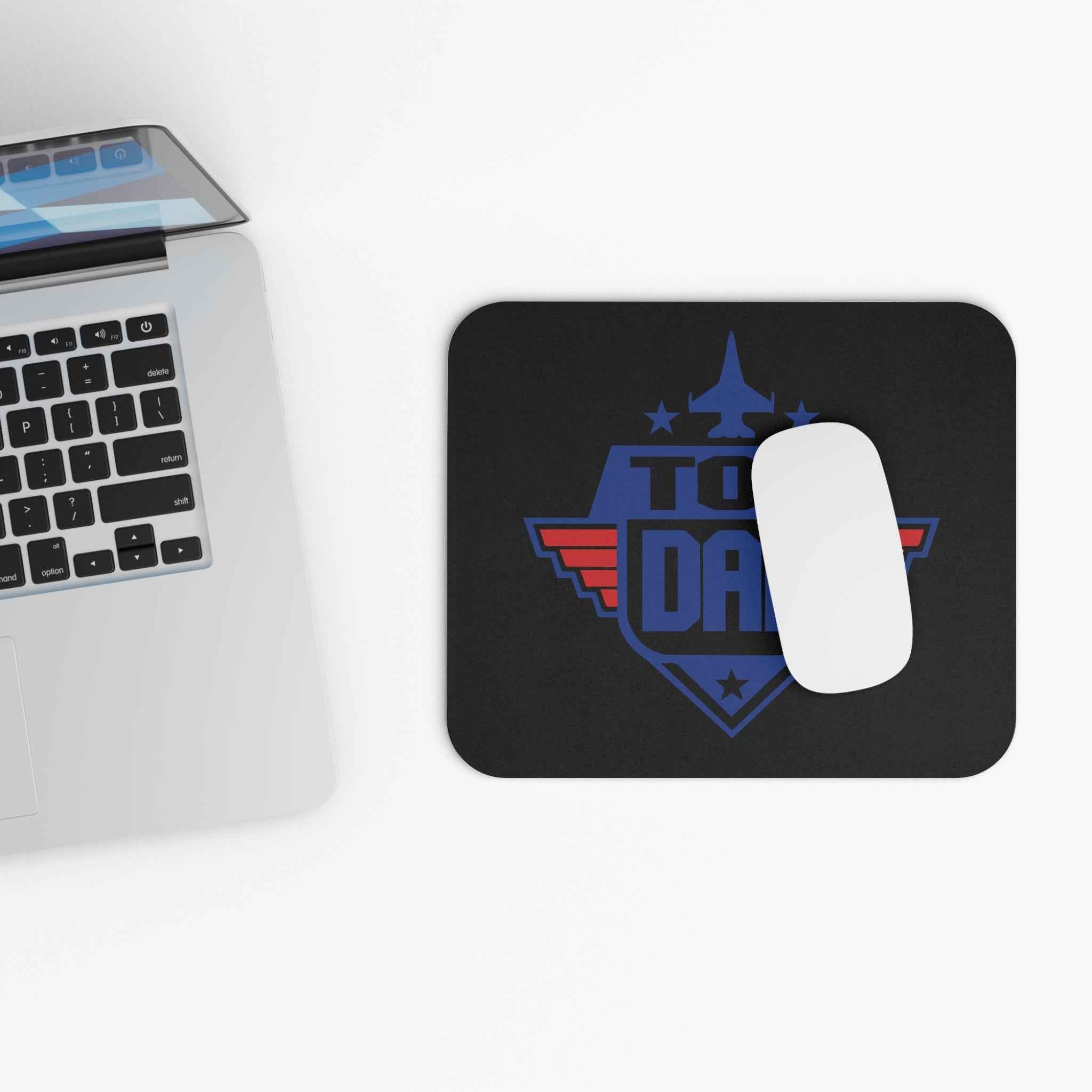 Top Dad Mouse Pad – Aviation Pilot Dad Gift, Father’s Day Desk Accessory