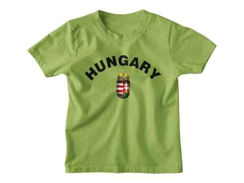 Hungary National Pride Kid's T-Shirt, Coat of Arms Design, Multiple Colors