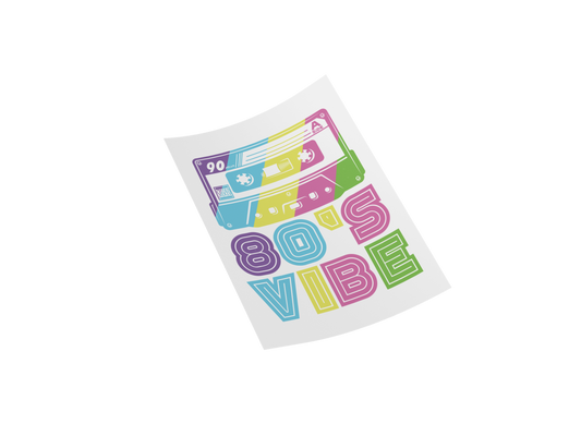 80’s Vibe DTF Decal - Original Design for 80's Fashion and Style