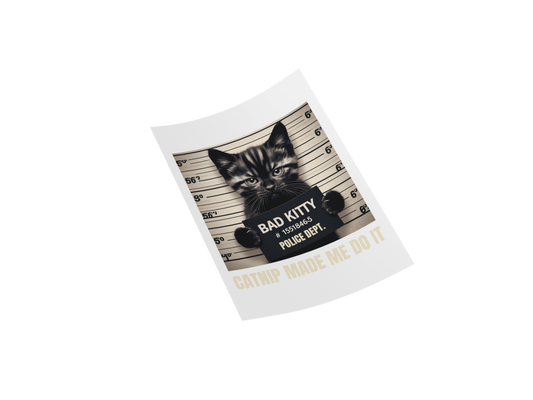 Bad Kitti Funny Popular DTF Decal - Original Design for Customization and Fun