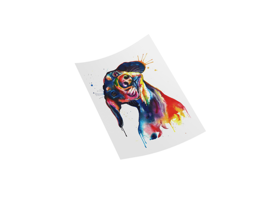 Color Splash Beagle DTF Decal - Original Design with Colorful Finish