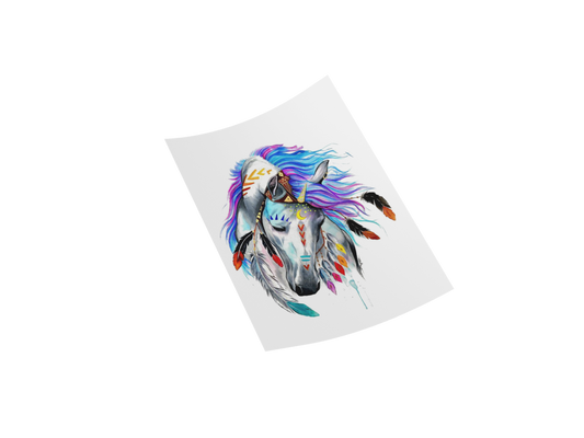Color Splash Dream Horse DTF Decal - Easy to Apply Art Decal for Horse Lovers, Perfect for Any Occasion