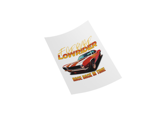 Forever Lowrider DTF Transfer - High-Quality Transfer for DTF Printing, 11"x12", Flexible & Wash-Resistant, Ideal for Creative Design