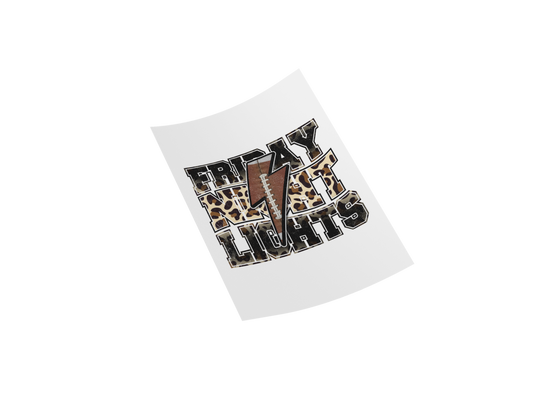Friday Night Lights DTF Transfer - 10"x12" Transfer for All Genre, Vibrant Colors, Professional Finish, Easy Application Instructions