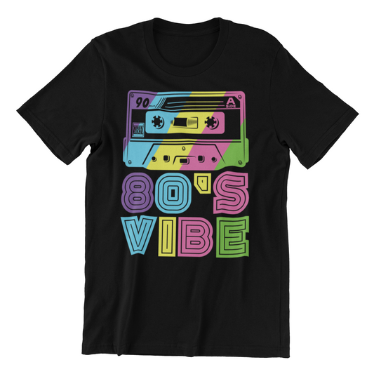 80's Vibe Adult T-Shirt with Retro Music Inspired Design