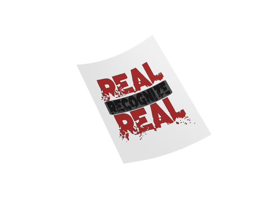 REAL RECOGNIZE REAL Unique DTF Transfer - 11"x11" Transfer for Custom Designs, Effortless Application, No Steam Required