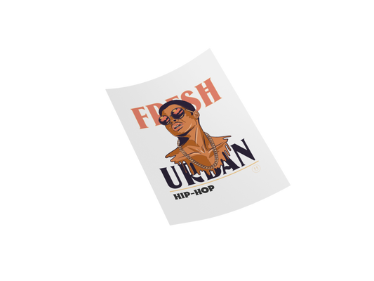 FRESH Urban Hip-Hop DTF Transfer 9"x11" High-Quality Precision Transfer for Urban Apparel with Striking Designs