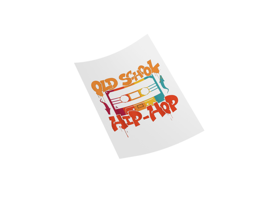 Old School Hip-Hop DTF Transfer - 12"x12" Versatile Design for Creative Fabric Use, Unleash Your Inner Risk-Taker