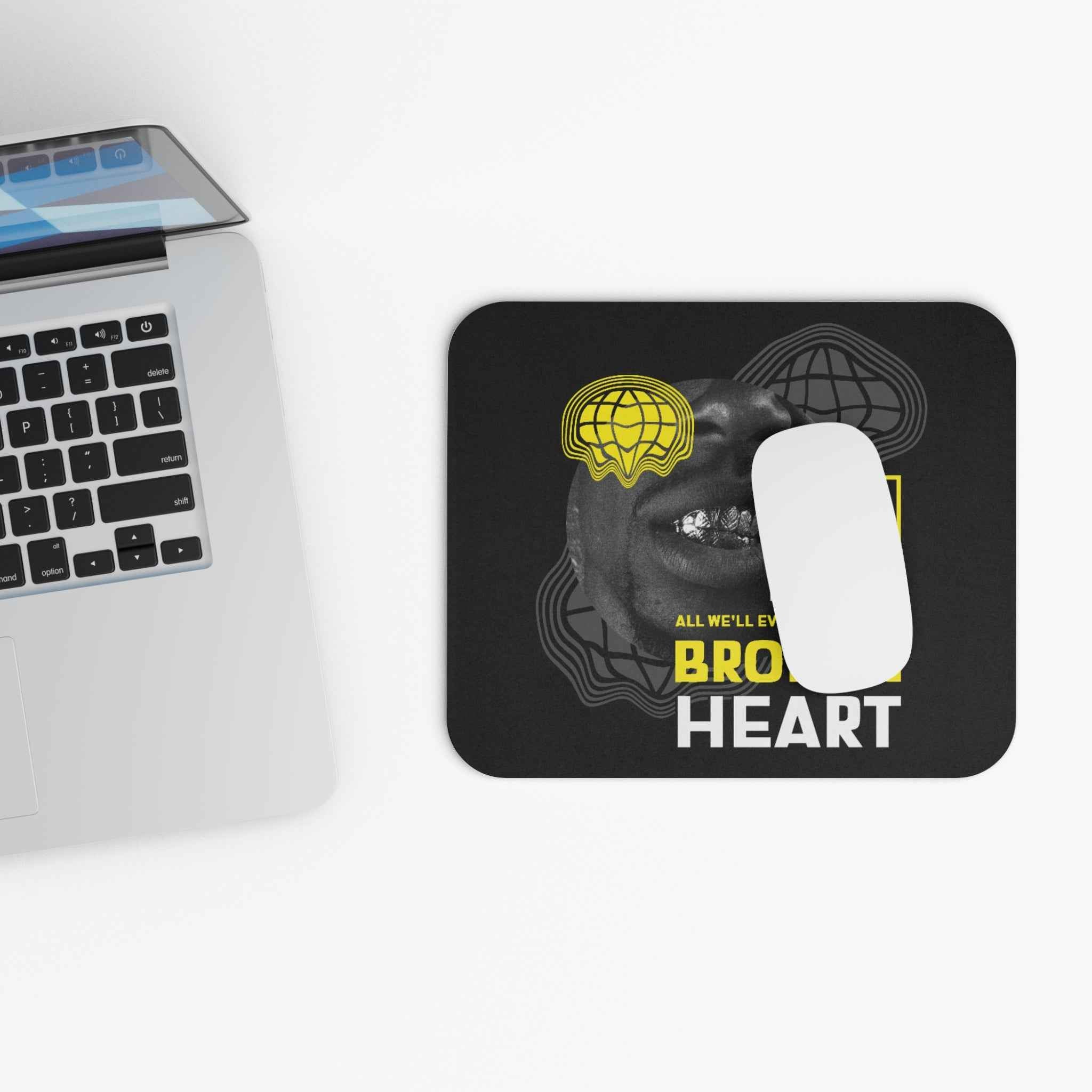 Broken Heart Graphic Mouse Pad — The Bronx World Design