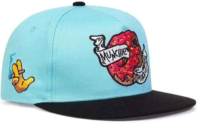 Blue Doughnut Embroidery Baseball Cap Adjustable Trucker Dad Hat Outdoor Sports Golf Hip-Hop Hats