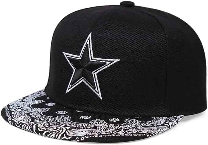 Star Embroidery Baseball Cap Golf Dad Hip-hop Hat Adjustable Outdoor Sunscreen for Men Women