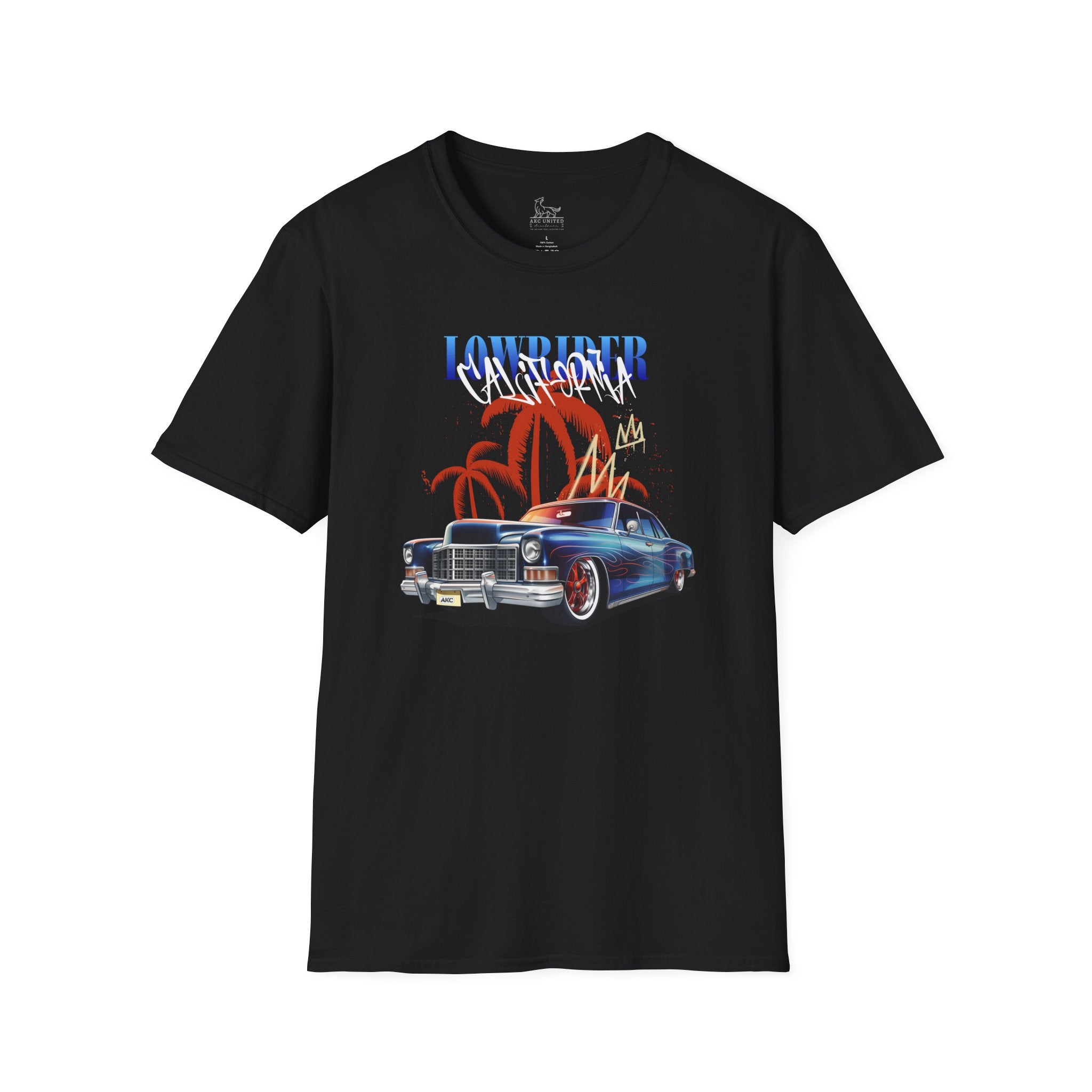 California Lowrider T-Shirt — Vintage Car Palm Tree Graphic