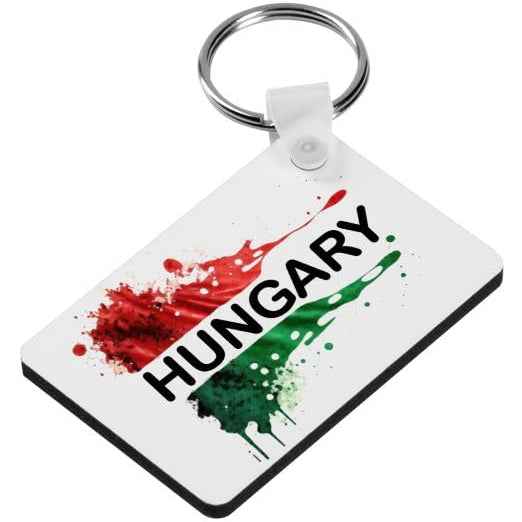 Hungarian Custom Design Keychain with Red White Green Theme