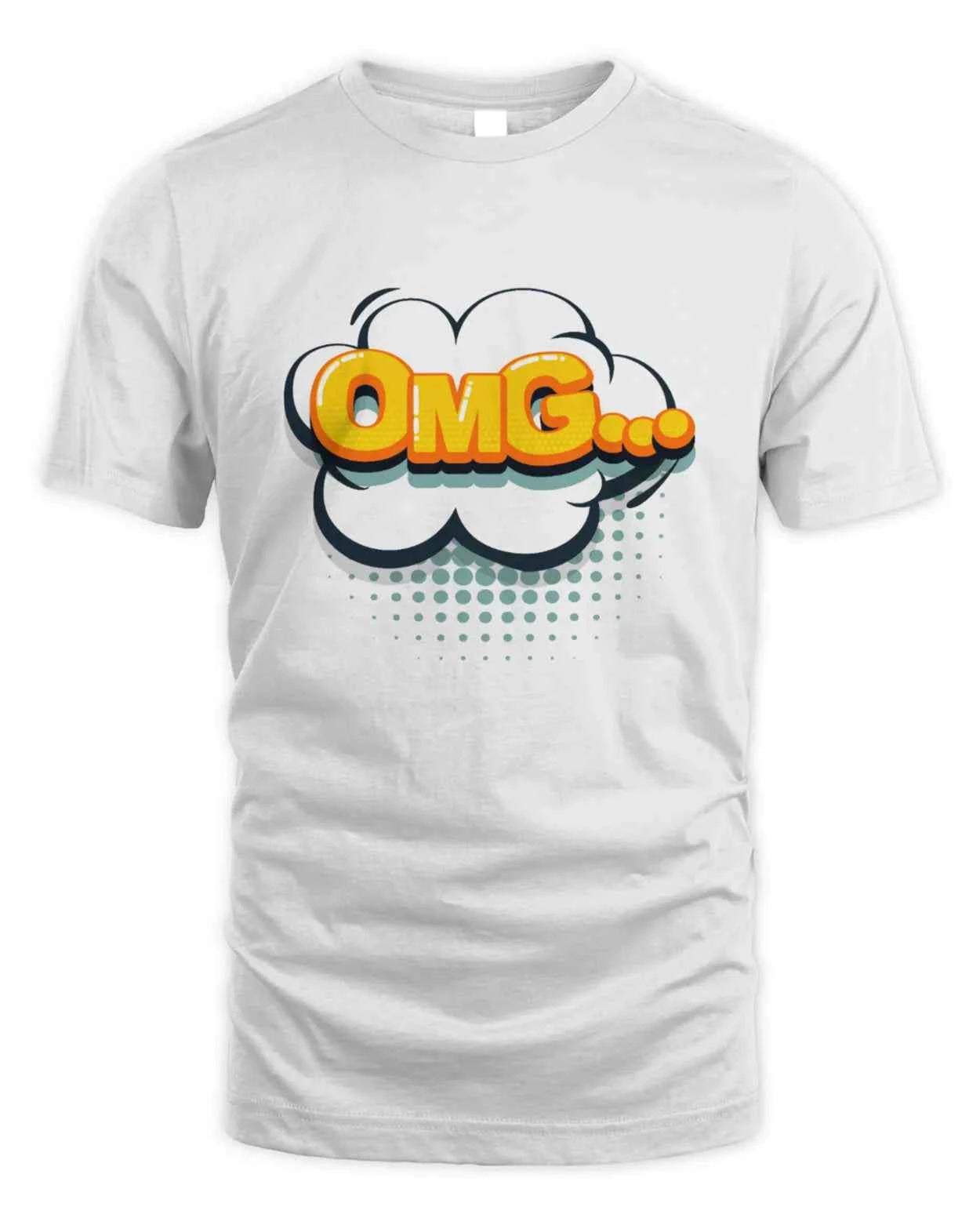 OMG Comics Design T-Shirt Cotton Unisex