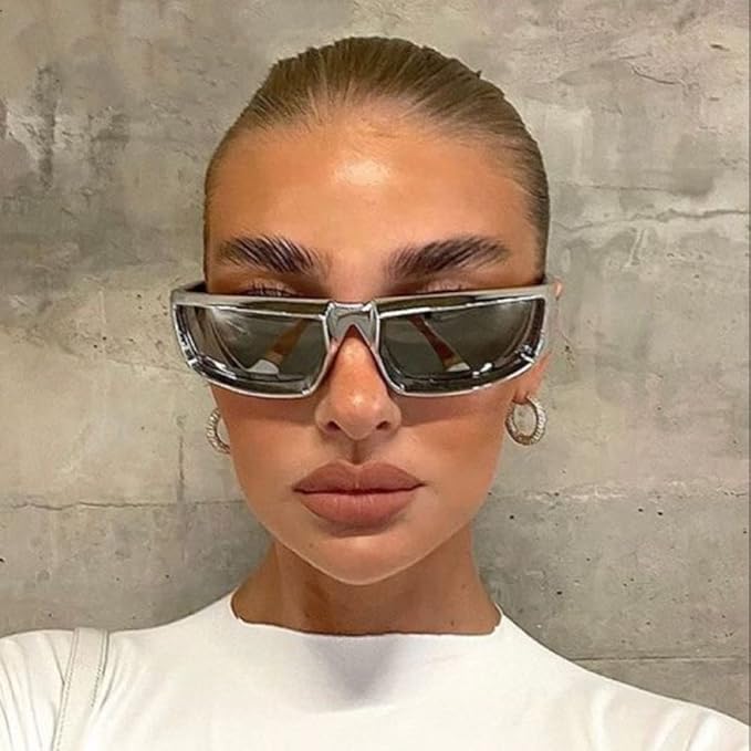 Sunglasses for Women Men Retro Punk Colorful Mirror Uv400 Outdoor Sports Driving