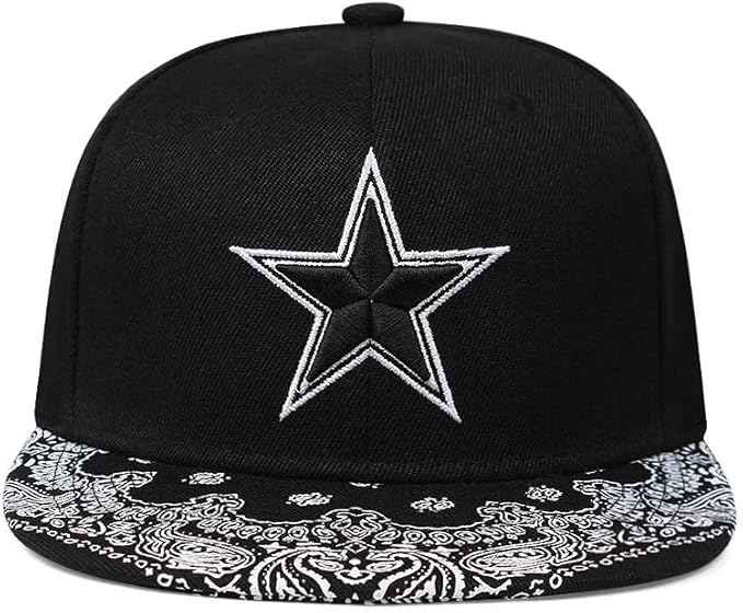 Star Embroidery Baseball Cap Golf Dad Hip-hop Hat Adjustable Outdoor Sunscreen for Men Women