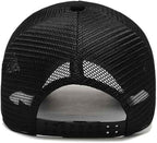 American Flag Trucker Hat Breathable Mesh Baseball Cap Adjustable Low Profile Snapback Hat Black