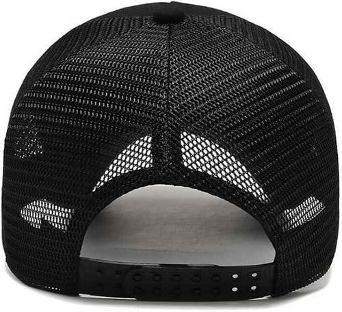 American Flag Trucker Hat Breathable Mesh Baseball Cap Adjustable Low Profile Snapback Hat Black