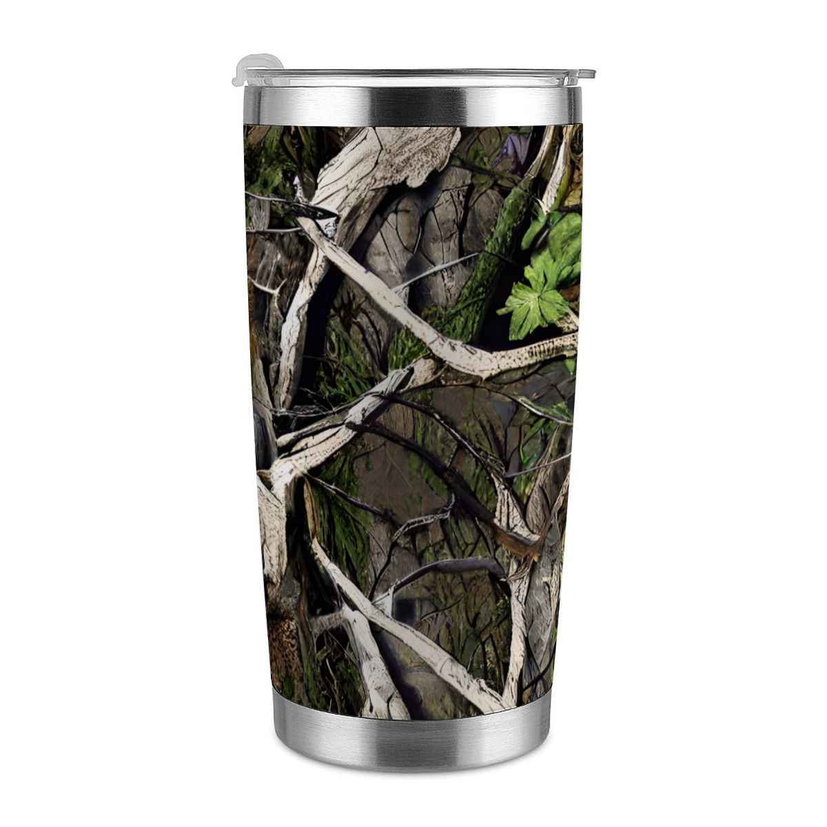 20oz Tumbler with Lid and Straw (Made in USA) Forest Pattern