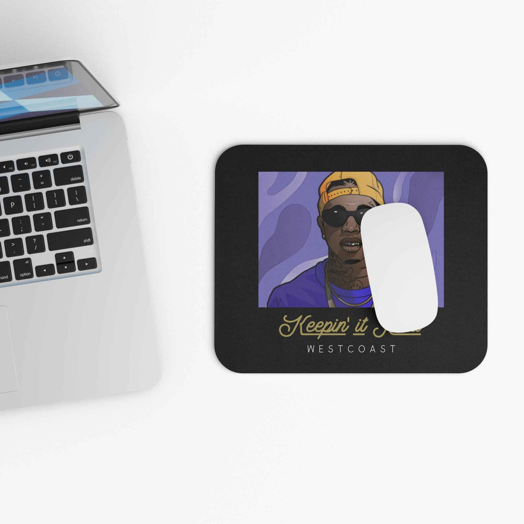 West Coast 'Keepin' It Real' Rapper Mouse Pad — Hip Hop Gaming Desk Mat