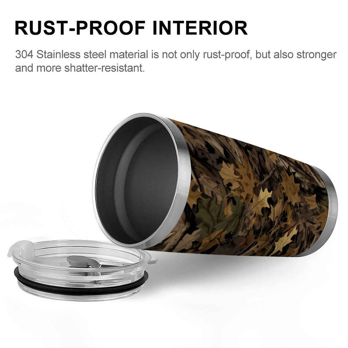 20oz Tumbler with Lid and Straw (Made in USA) HuntingCamo