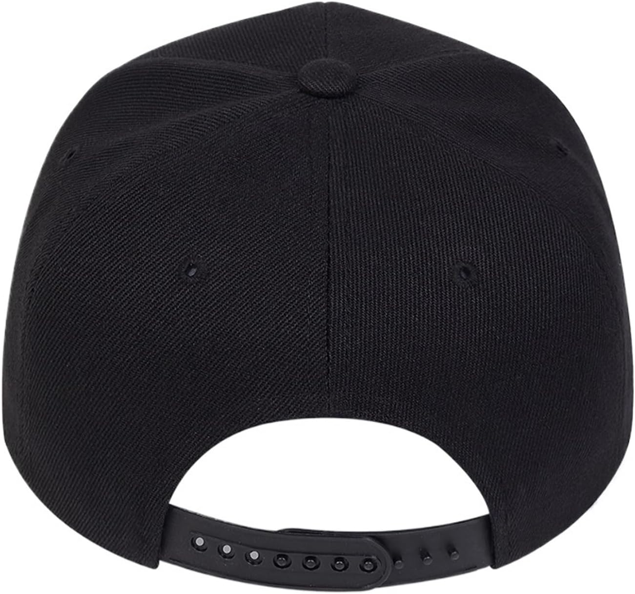 Black cap with a white interior on a white background