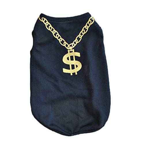 Pet Dogs Breathable Vest Tank Top, Dog Cat Sleeveless Apparel Summer T Shirt Puppy Costumes Black