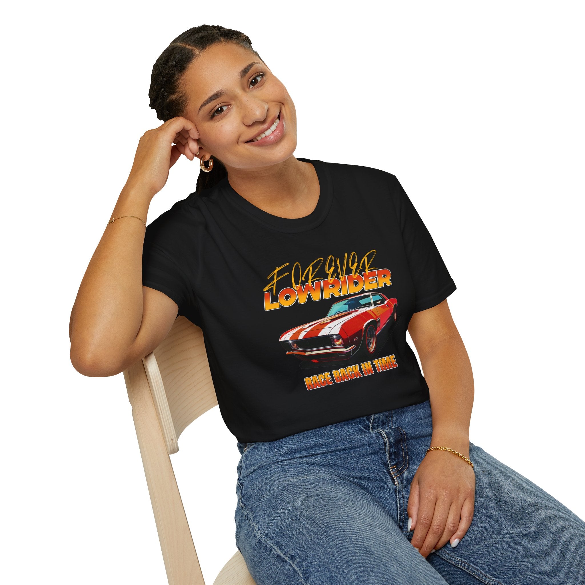 Lowrider T-Shirt – "Forever Lowrider" Classic Muscle Car Retro Tee