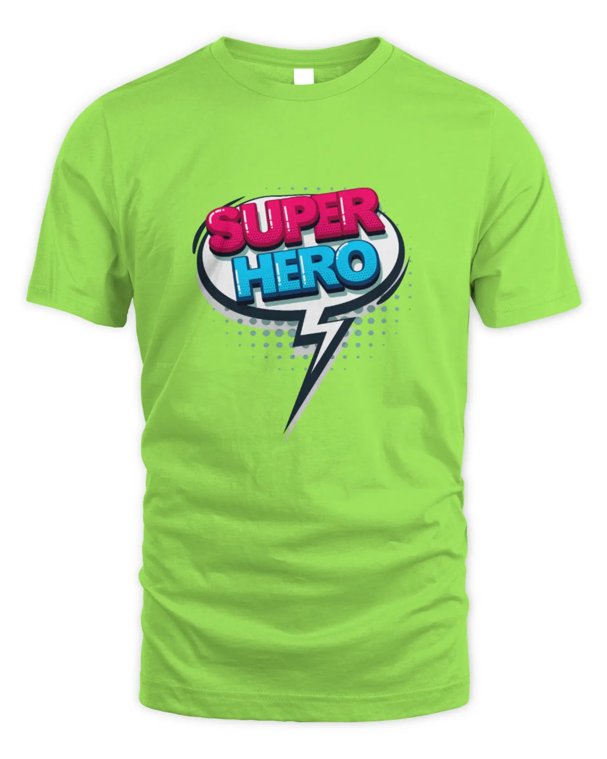 Cotton Unisex T-Shirt Superhero Design Comics Speech Bubble