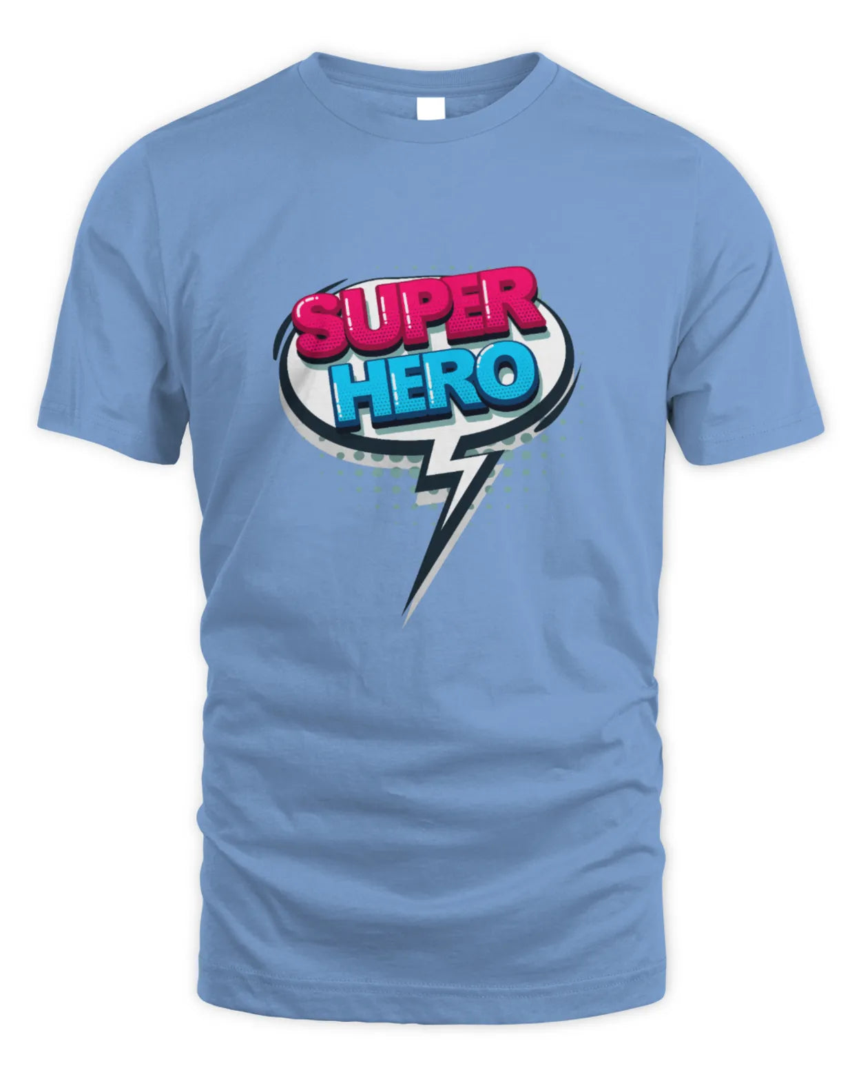 Cotton Unisex T-Shirt Superhero Design Comics Speech Bubble