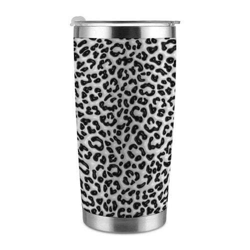 20oz Tumbler with Lid and Straw (Made in USA) Black and White pattern