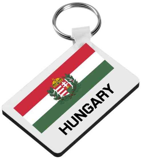 Hungarian Custom Design Keychain with Red White Green Theme