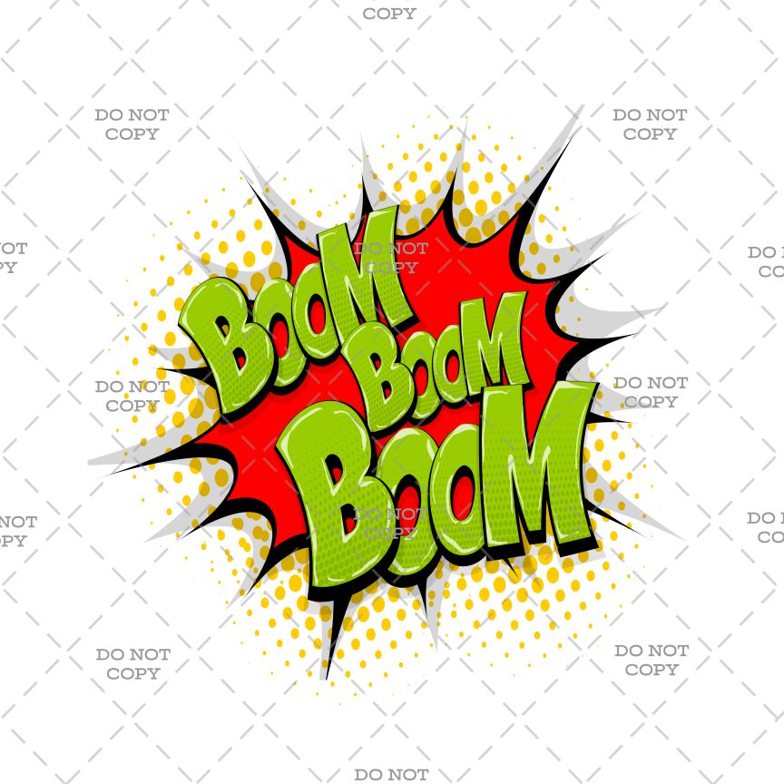 Comic Speech Bubble Classic Design DTF Transfers