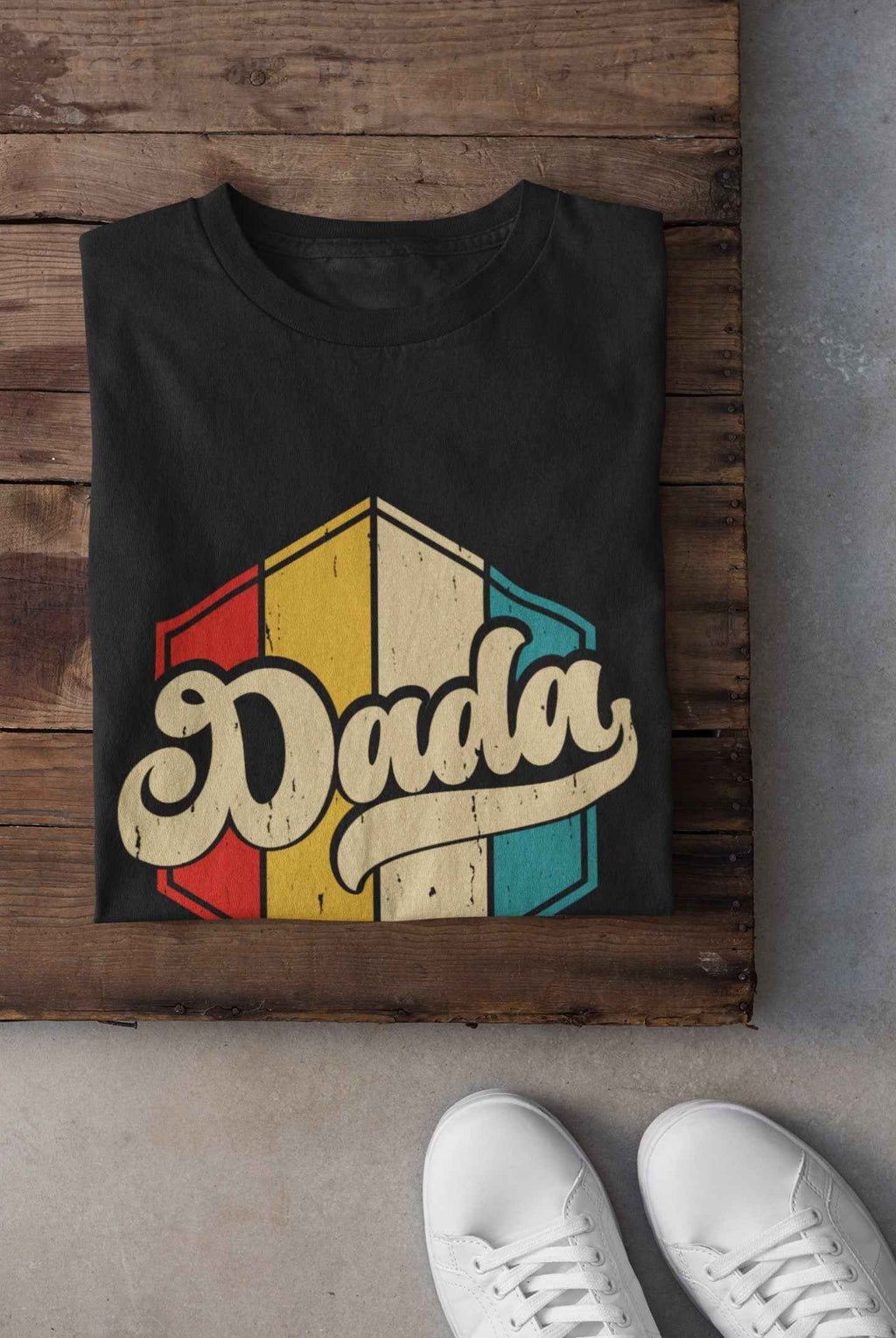 DADA Retro Style T-Shirt Transfer, Vintage Geometric Design, DTF Iron-On Vinyl