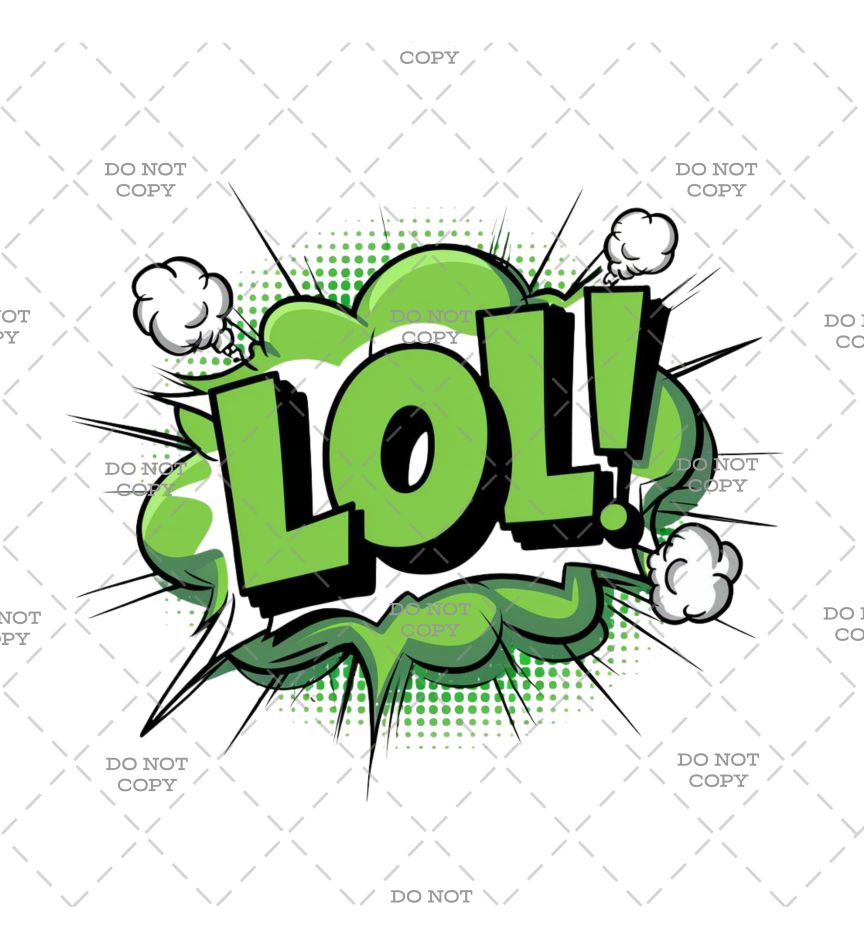 Comic Speech Bubble Classic Design DTF Transfers