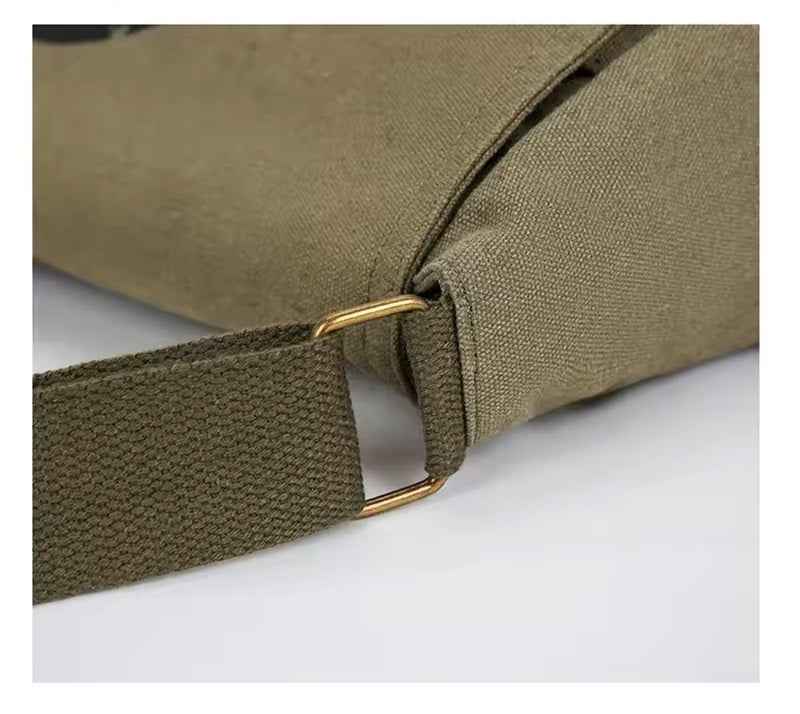 Messenger Bag Crossbody Bag Cartoon Students Book with Multiple Pockets, green