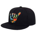 Colorful Hand Hip-hop Snapback Baseball Hat Lady Man Fitted Flat Cap