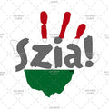 Text 'Szia!' with exclamation marks in red, gray, and green on a white background with 'DO NOT COPY' watermark.