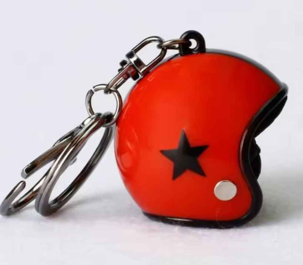 Motorcycle Helmet Keychain, Custom Design, Decorative Accessory
